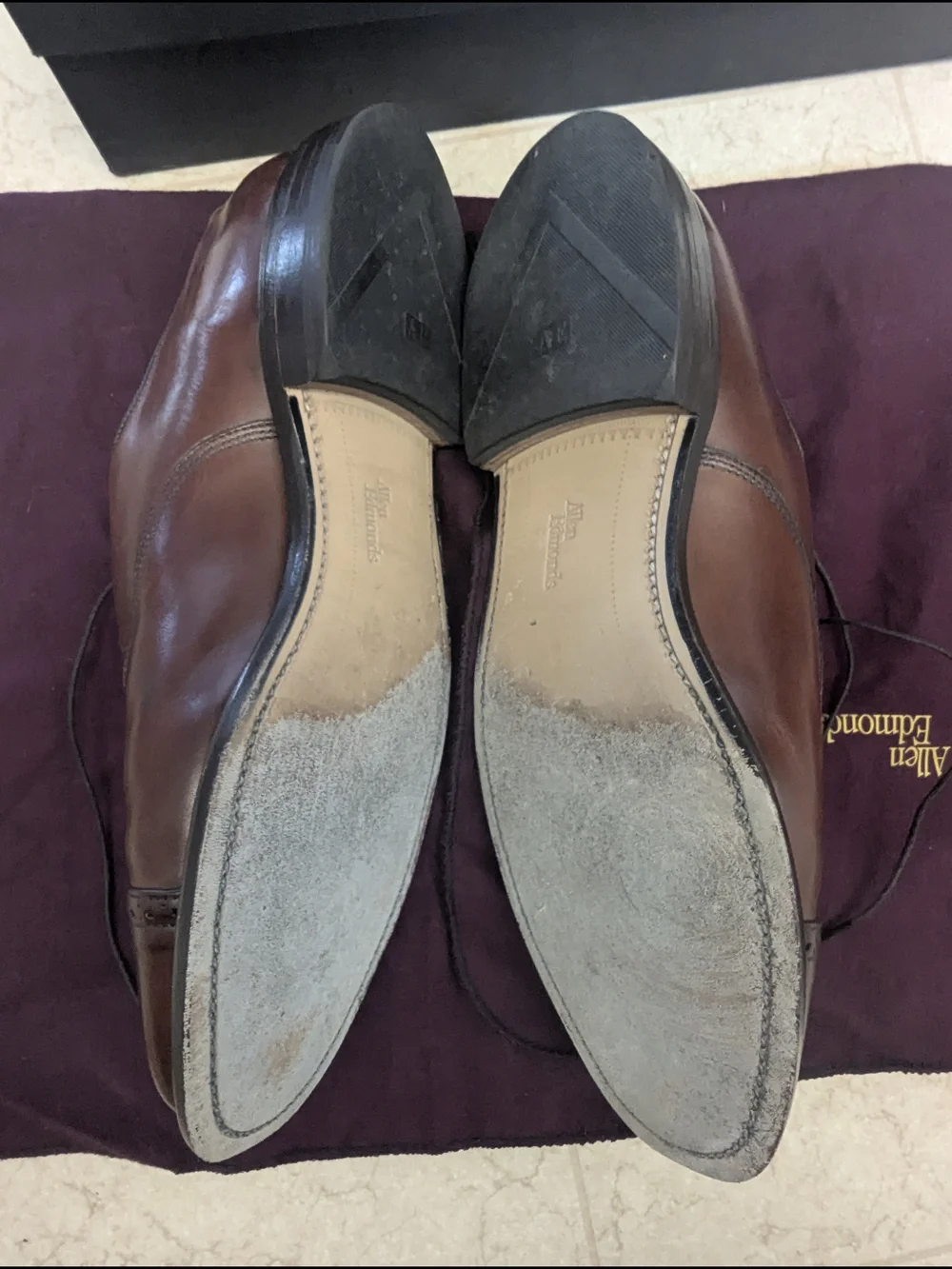 Allen Edmonds Byron Brown Cap Toe Oxford Dress Shoes Men's 10.5 D USA